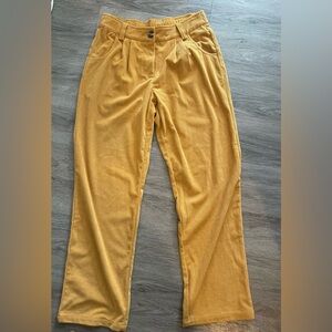 Yellow corduroy pants